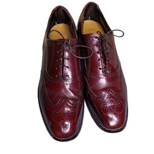 Gentleman's Jodhpur High Quality Men's Oxford Shoe Burgundy leather lace up sz 9